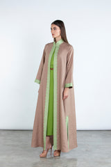 SM2512  Modern Elegance Linen Abaya