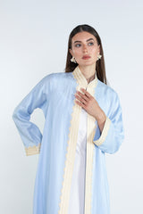 SM2512  Modern Elegance Linen Abaya