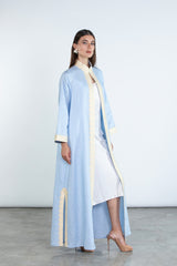 SM2512  Modern Elegance Linen Abaya