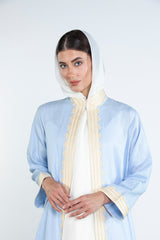 SM2512  Modern Elegance Linen Abaya