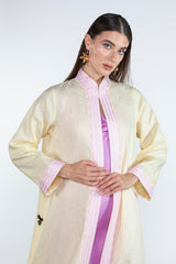 SM2512  Modern Elegance Linen Abaya