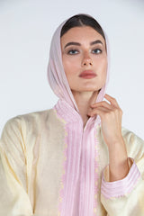 SM2512  Modern Elegance Linen Abaya