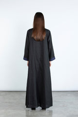 SM2512  Modern Elegance Linen Abaya