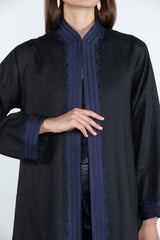 SM2512  Modern Elegance Linen Abaya