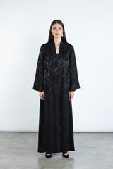 RTWS2504-BLK REYAH Textured Everyday Abaya