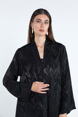 RTWS2504-BLK REYAH Textured Everyday Abaya