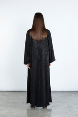 RTWS2503-BLK  SAHAR Textured Everyday Abaya