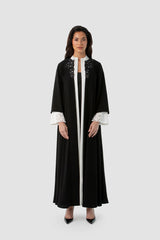SM2520 – The Artisanal Contrast Flared Abaya