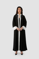 SM2520 – The Artisanal Contrast Flared Abaya