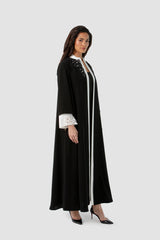 SM2520 – The Artisanal Contrast Flared Abaya