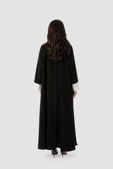 SM2520 – The Artisanal Contrast Flared Abaya