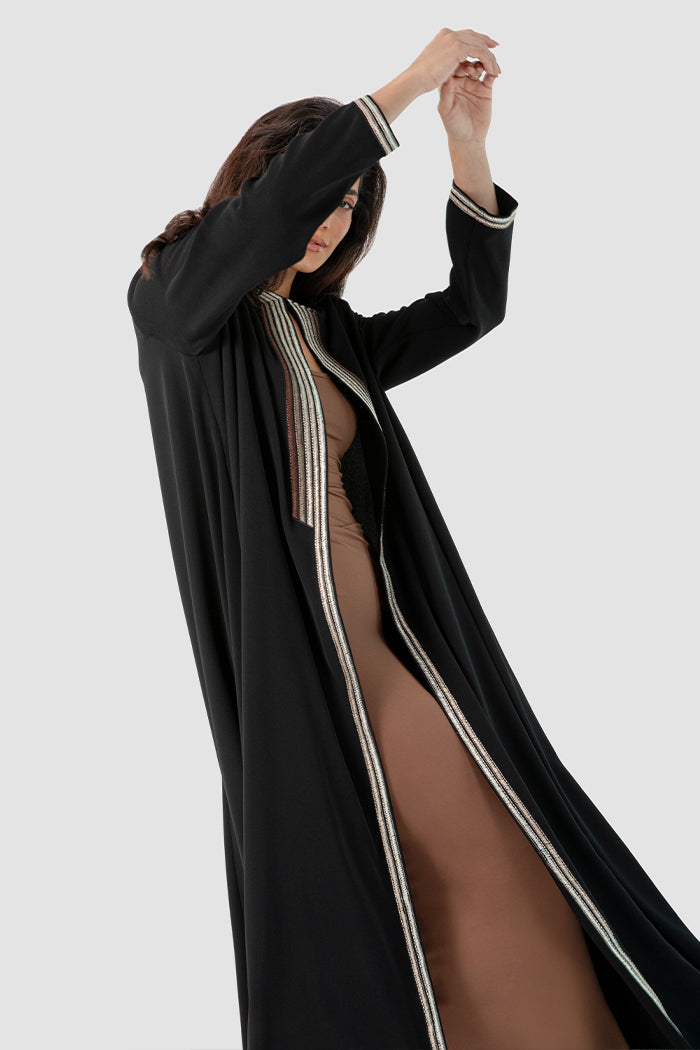 SM2516 Ombré Embroidered Flared Abaya