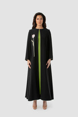 SM2517 Floral Bloom Flared Abaya