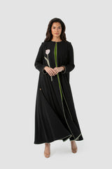SM2517 Floral Bloom Flared Abaya