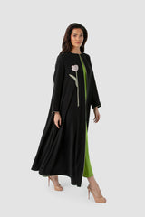 SM2517 Floral Bloom Flared Abaya