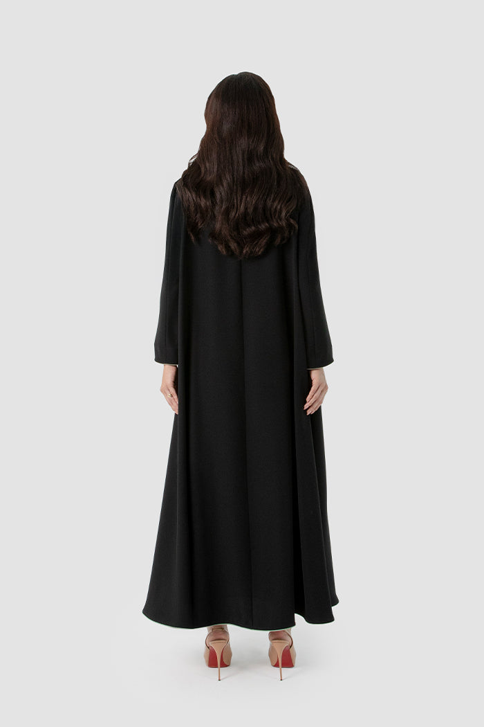 SM2517 Floral Bloom Flared Abaya