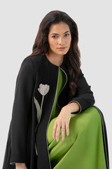 SM2517 Floral Bloom Flared Abaya