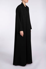 RTW2306 Classic Black Textured Crepe Abaya