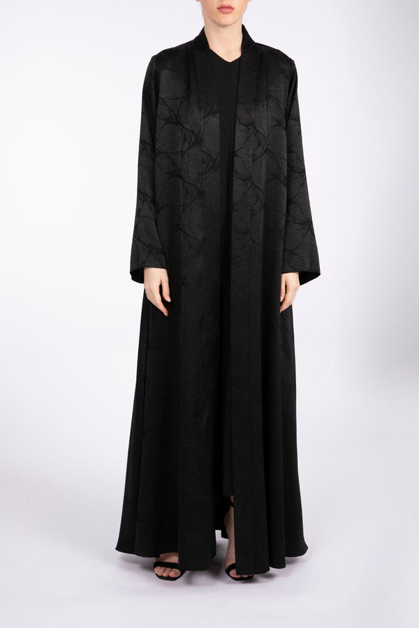 RTW2302 Abstract Motif Textured Fabric Abaya