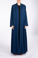 RTW2304 Blue Textured Fabric Abaya