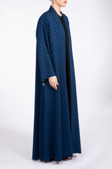 RTW2304 Blue Textured Fabric Abaya