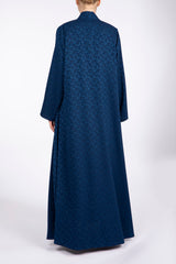 RTW2304 Blue Textured Fabric Abaya