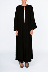 ED2311 Round Neck Pin Tucks Abaya.