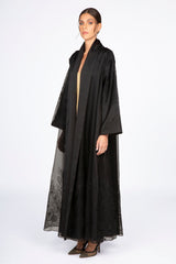 ED2303 Double Layer Organza And Silk Abaya.