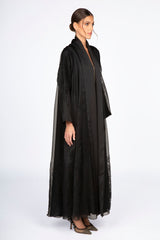 ED2303 Double Layer Organza And Silk Abaya.