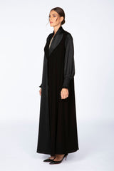 ED2308 Smocked Cuff And Puff Sleeve Abaya