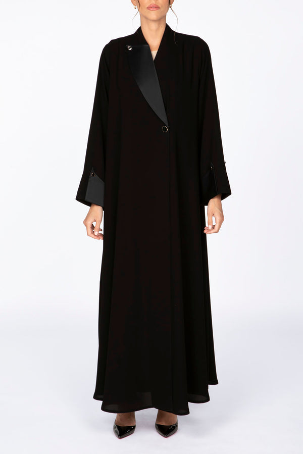 ED2306 Pointed Single Collar Abaya.