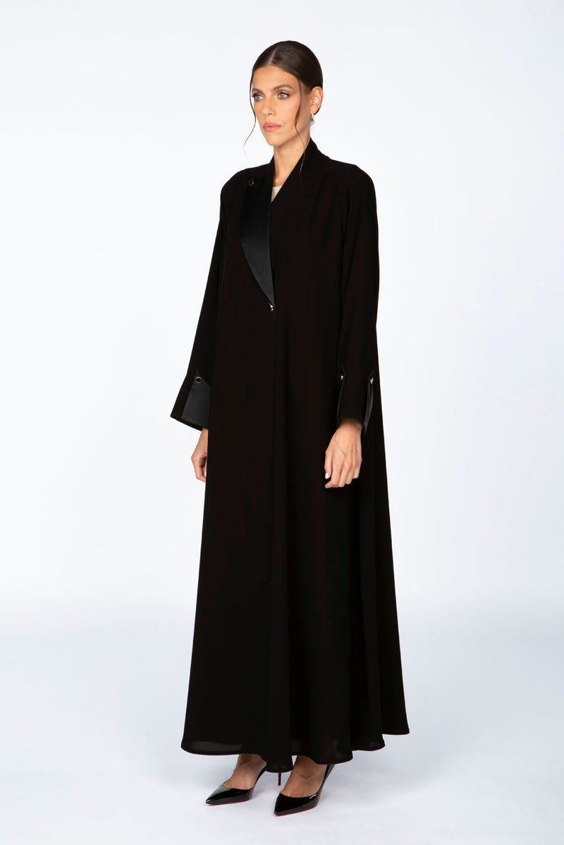 ED2306 Pointed Single Collar Abaya.