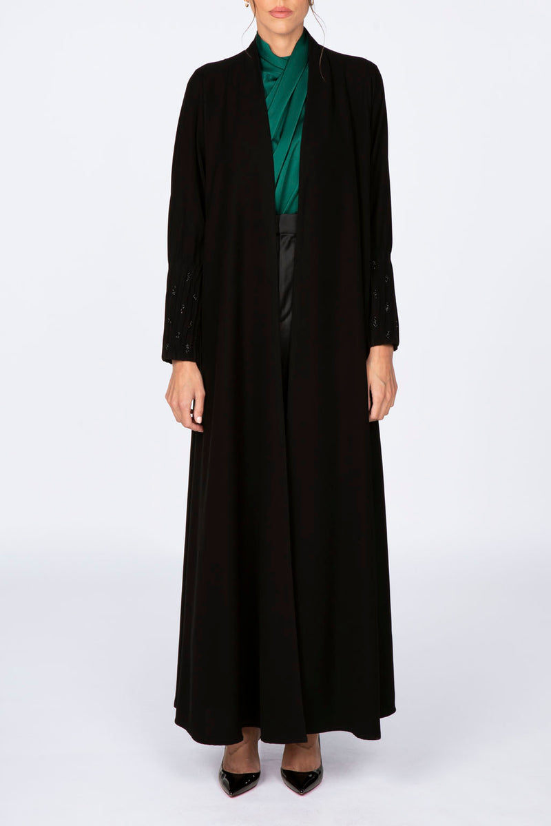 ED2305 Narrow Cuffs Flare Cut Abaya