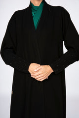 ED2305 Narrow Cuffs Flare Cut Abaya