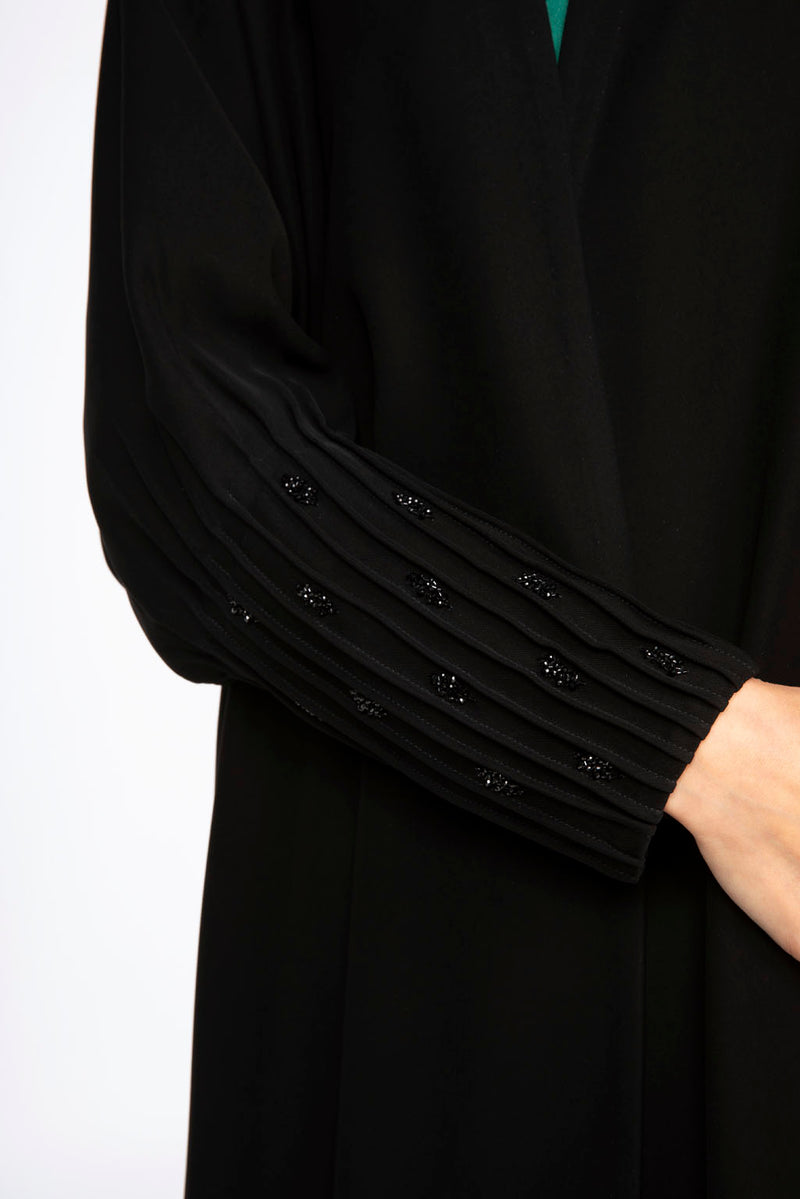 ED2305 Narrow Cuffs Flare Cut Abaya