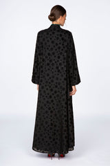 ED2309 Double Layered Circles Motif Abaya