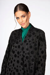 ED2309 Double Layered Circles Motif Abaya