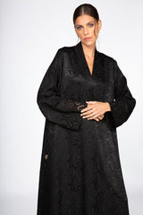 ED2307 Paisley Motif Adorned Abaya