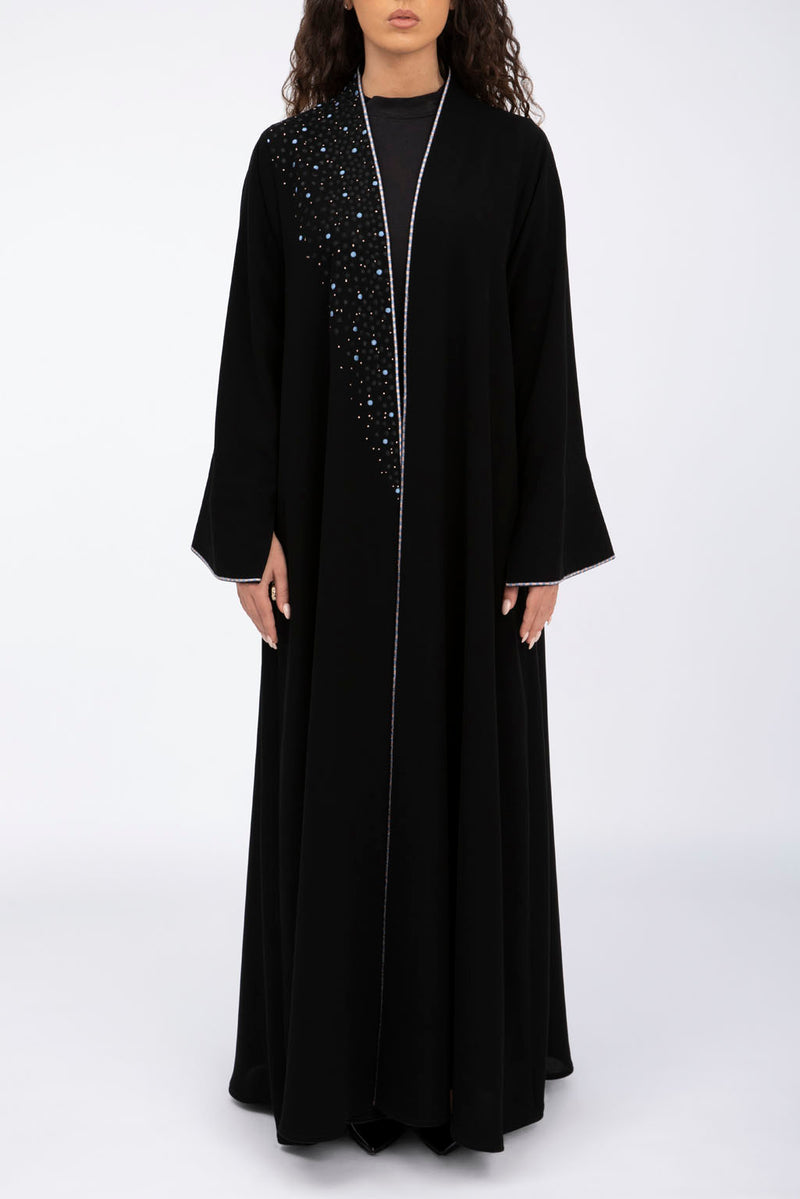 ED2315 Colorful Artisanal Touch Silk Abaya