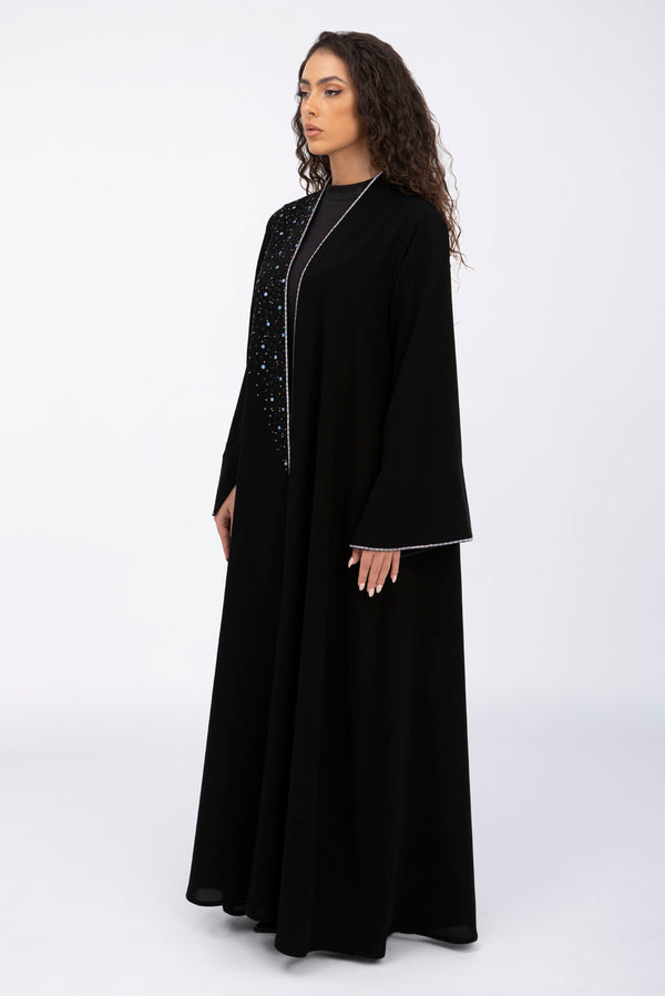 ED2315 Colorful Artisanal Touch Silk Abaya