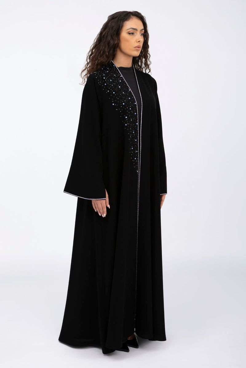 ED2315 Colorful Artisanal Touch Silk Abaya