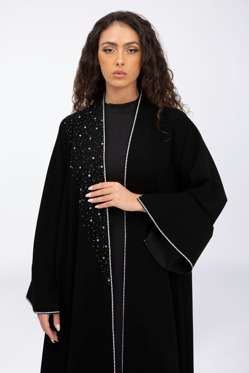 ED2315 Colorful Artisanal Touch Silk Abaya