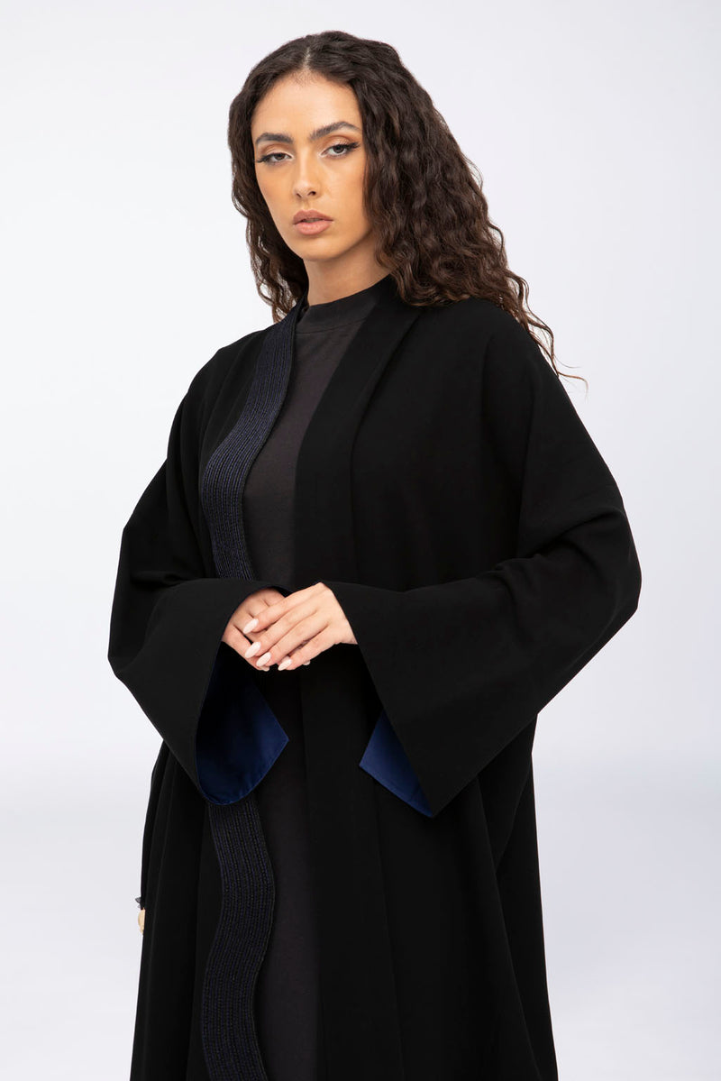 ED2314 Serene Silk Cascade Abaya