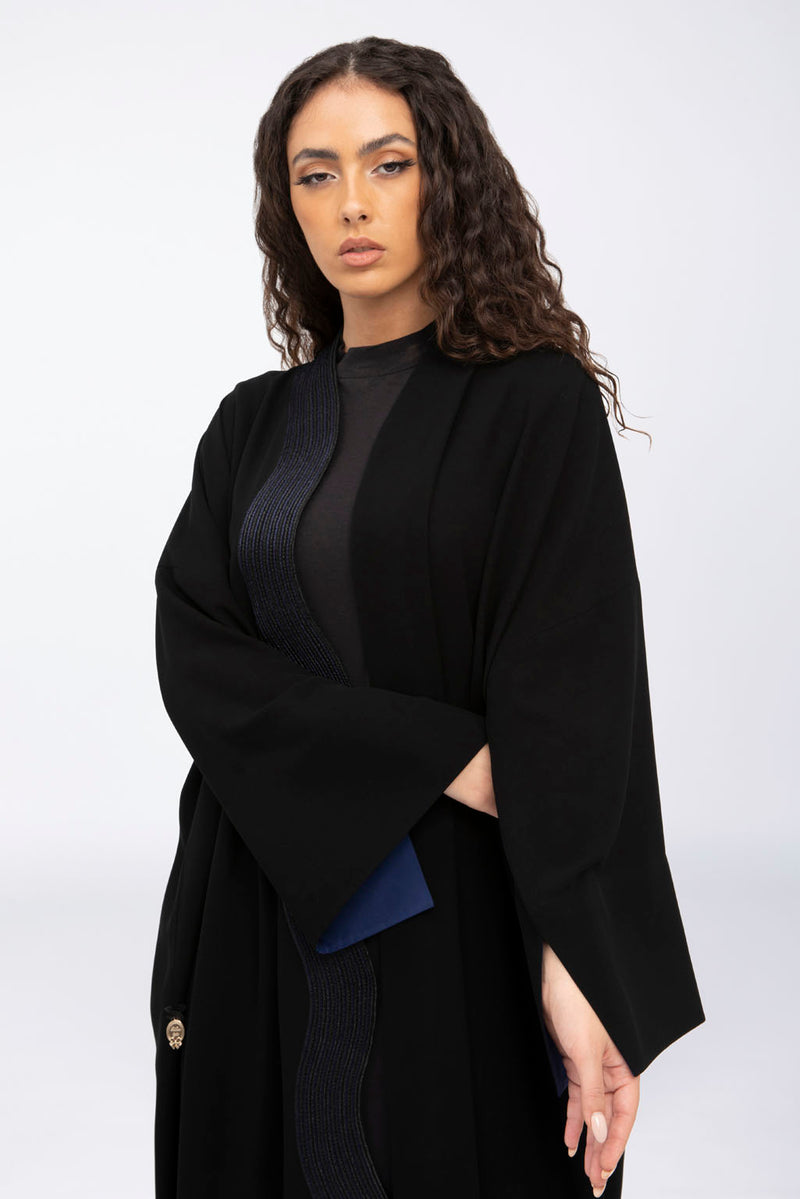 ED2314 Serene Silk Cascade Abaya