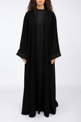 EDM2317C Moroccan Noir Flare Abaya