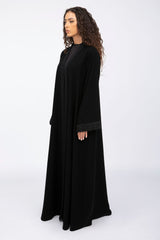 EDM2317C Moroccan Noir Flare Abaya