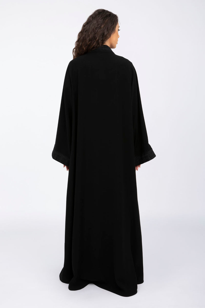 EDM2317C Moroccan Noir Flare Abaya