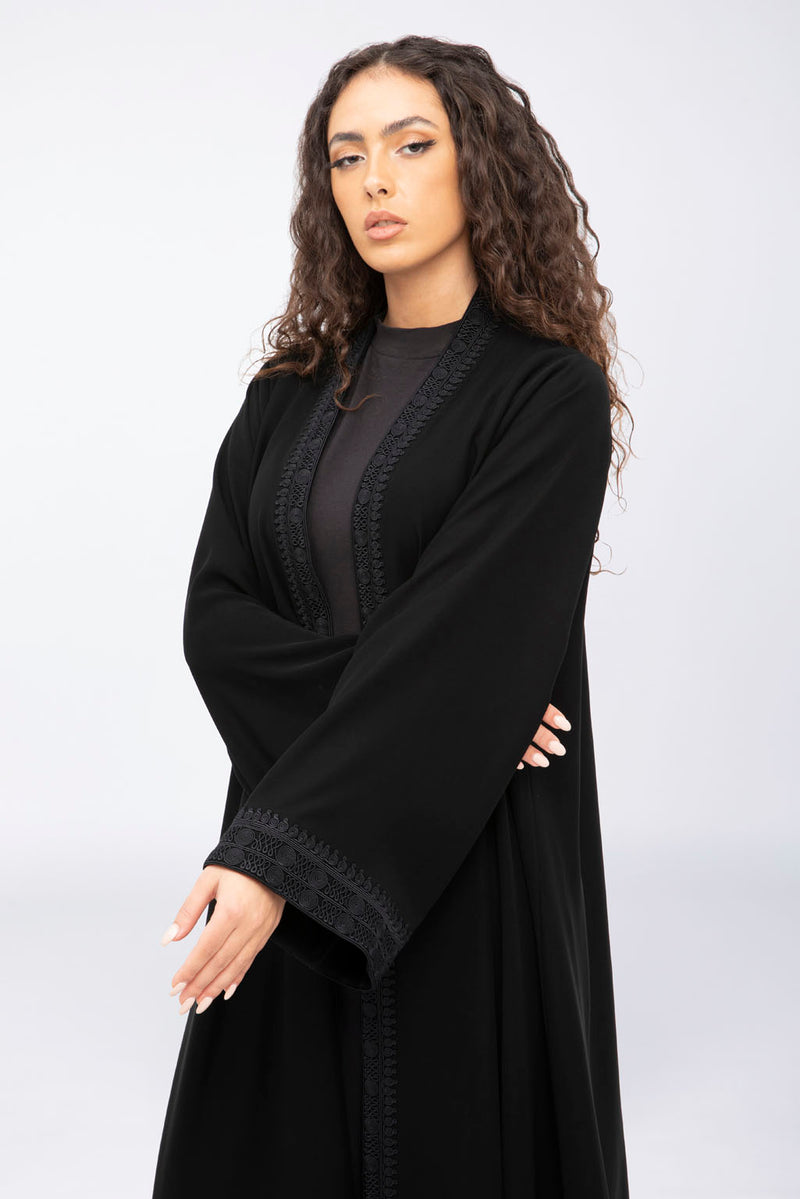 EDM2317C Moroccan Noir Flare Abaya