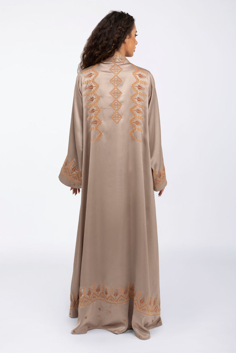 MCX2325 Exclusive, one piece, DMC threads adornment abaya