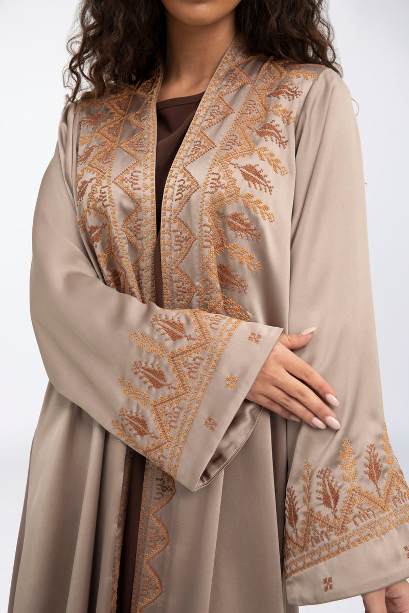 MCX2325 Exclusive, one piece, DMC threads adornment abaya